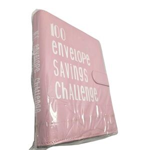 100 Envelope Savings Challenge Pink Binder Budget Planner Cash Organizer New